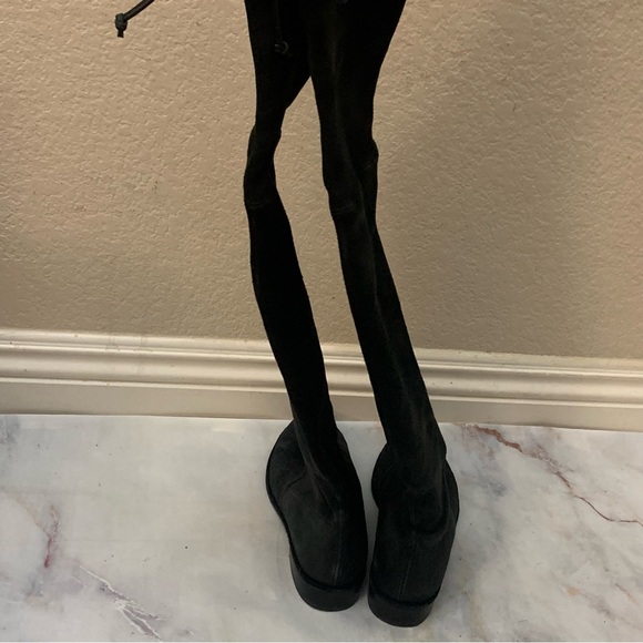 Stuart weitzman lowland over the knee OTK black suede boot size 5 - Picture 14 of 16
